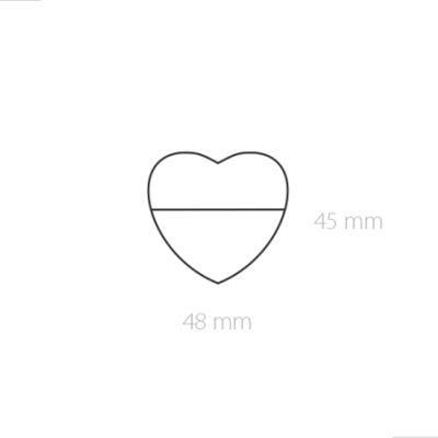 Eleganckie pudełko w kształcie serca pokryte welurem