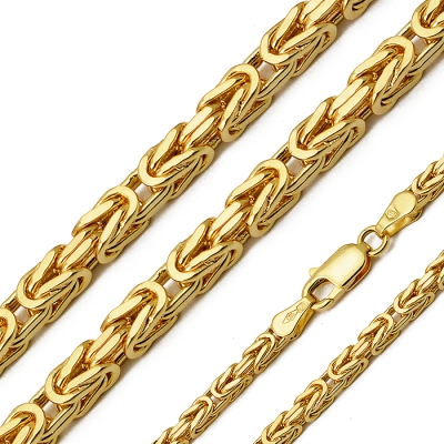 Złoty łańcuszek splot królewski / 55 cm / pr.585