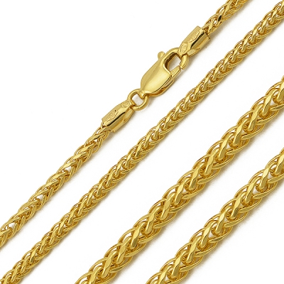 Złoty łańcuszek efektowny splot Lisi Ogon / 45 cm /  pr.585