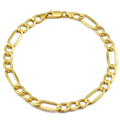 Bransoletka żółte złoto 585 splot: Figaro dł.21 cm