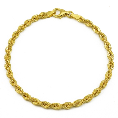 Bransoletka żółte złoto 585 splot: Korda dł.19 cm