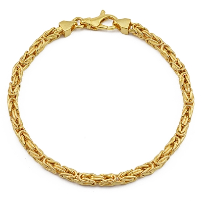 Bransoletka żółte złoto 585 splot: Królewski dł.19 cm