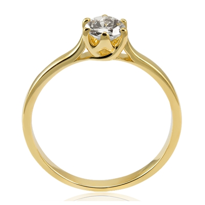 złoty pierścionek z brylantem 0,50 ct / pr.585