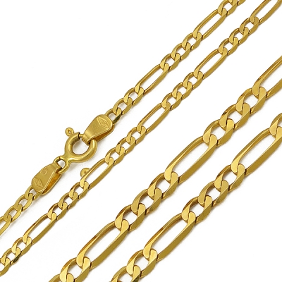 Złoty męski łańcuszek / "Figaro" / 50 cm / 2,6 mm / pr.585