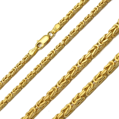 Złoty łańcuszek splot królewski / 55 cm / pr.585