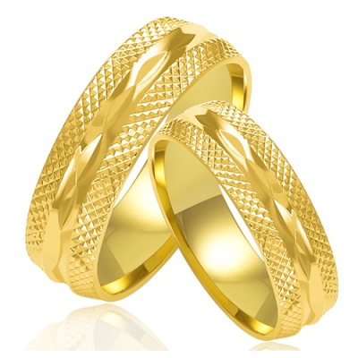 Obrączki Ślubne Diamentowane 6,5mm Komplet  pr.585