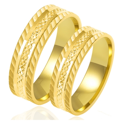 Obrączki Ślubne Diamentowane 5,5mm Komplet pr.585