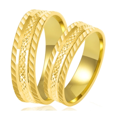 Obrączki Ślubne Diamentowane 5,5mm Komplet pr.585