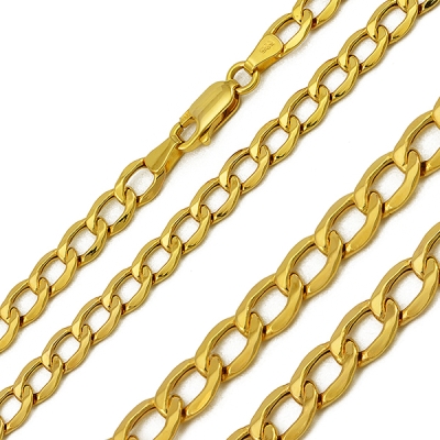 Złoty męski łańcuszek / klasyczna "Pancerka" / 55 cm / pr.585