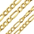 Złoty męski łańcuszek / "Figaro" / 50 cm / 6,5 mm / pr.585