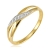 złoty przeplatany pierścionek z cyrkoniami / pr.585