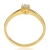 złoty pierścionek z brylantem 0,06 ct / pr.585