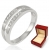 Złoty zaręczynowy pierścionek z 10 brylantami 0,09 ct / pr.585