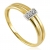 Złoty pierścionek z brylantami o łącznej masie 0,025 ct / pr.585