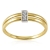 Złoty pierścionek z brylantami o łącznej masie 0,025 ct / pr.585