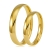 złote obrączki ślubne półokrągłe 3mm komplet  pr.333