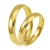 złote obrączki ślubne 3,5mm ozdobione brylantami komplet  pr.585