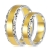 złote dwukolorowe obrączki ślubne 6mm komplet pr.585