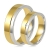 złote obrączki ślubne dwukolorowe ozdobione brylantem komplet  pr.585