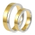 złote dwukolorowe obrączki ślubne 5mm komplet pr.585
