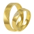 złote obrączki ślubne płaskie 5mm ozdobione brylantami komplet  pr.585