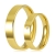 złote obrączki ślubne 4mm ozdobione brylantem komplet  pr.585