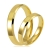 złote obrączki ślubne płaskie fazowane 3,5mm komplet  pr.585