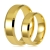 złote obrączki ślubne płaskie fazowane 5mm komplet  pr.333