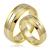 złote obrączki ślubne dwukolorowe 5,5mm ozdobione brylantem komplet  pr.585
