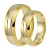 złote dwukolorowe obrączki ślubne 5,5mm komplet pr.585