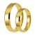 złote obrączki ślubne płaskie diamentowane 4mm komplet  pr.585