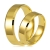 złote obrączki ślubne płaskie diamentowane 5mm komplet  pr.333