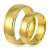 złote obrączki ślubne zaokrąglone fazowane 6mm komplet  pr.585
