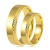 złote obrączki ślubne płaskie diamentowane 5mm komplet  pr.585