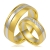 Złote Obrączki Ślubne Dwukolorowe Ozdobione Brylantami Komplet  pr.585