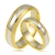 złote obrączki ślubne dwukolorowe 5mm ozdobione brylantem komplet  pr.585