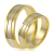 Złote Obrączki Ślubne Dwukolorowe 5mm Ozdobione Brylantami Komplet  pr.585
