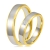 złote obrączki ślubne dwukolorowe 4mm ozdobione brylantem komplet  pr.585