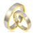 złote obrączki ślubne dwukolorowe 4mm ozdobione brylantem komplet  pr.585