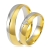 złote obrączki ślubne 4,5mm ozdobione brylantami komplet  pr.585