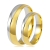 Złote Dwukolorowe Obrączki Ślubne 4,5mm Komplet pr.585