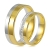 złote obrączki ślubne dwukolorowe 5mm ozdobione brylantami komplet  pr.585
