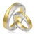 złote obrączki ślubne dwukolorowe ozdobione brylantem komplet  pr.585