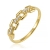 złoty pierścionek obrączka z cyrkoniami / pr.585