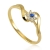 złoty pierścionek z cyrkoniami / pr.585