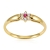 złoty pierścionek z cyrkoniami i rubinem  / pr.585