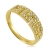 złoty pierścionek z cyrkoniami modna grecka kolekcja / 585