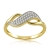 złoty pierścionek z cyrkoniami nowość  / 585