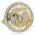 Złoty efektowny pierścionek z cyrkoniami / modna kolekcja /r.21 /pr.585
