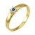 złoty pierścionek z szafirową cyrkonią / pr.585